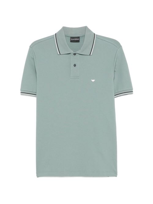 Polo uomo Emporio Armani verde in piqué stretch EMPORIO ARMANI | EM004606AF23090U9170